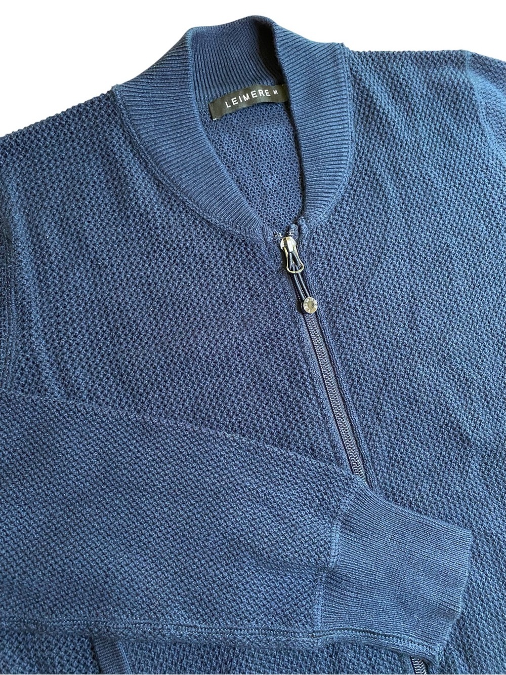 NWOT Leimere Cashmere Infused Cardigan Women’s M Preppy Quiet Luxury Coastal
